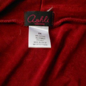 Ashli 2x Red Open Cardigan